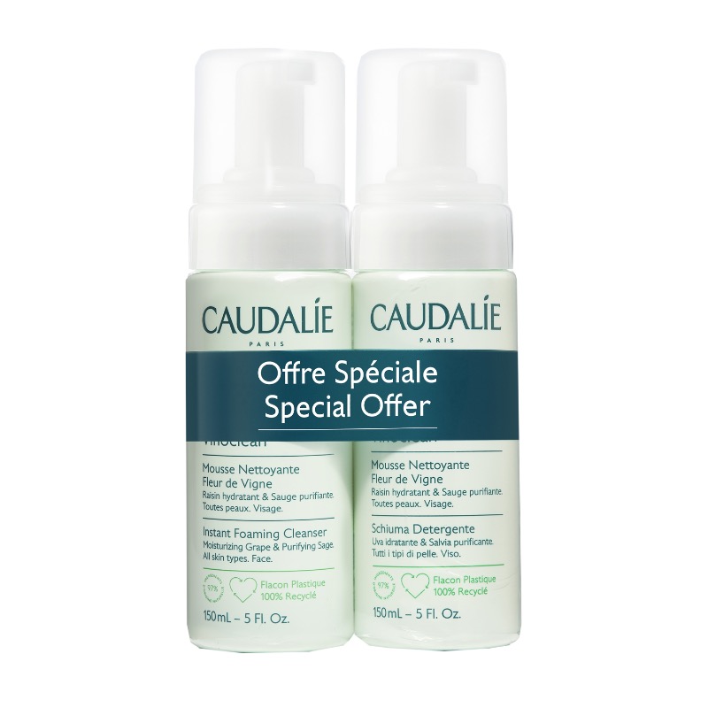 Caudalie Vinoclean Duo instant foaming cleanser 150 ml