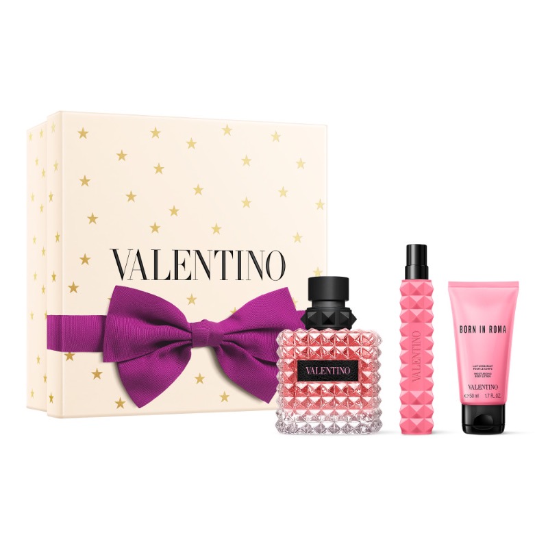 Valentino Born in Roma Donna Eau de Parfum 100ml + 10ml + Body Lotion Fragrance Gift Set